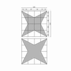 Decor estrela 160×160 cm