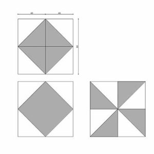 Decor triângulo 80×80 cm